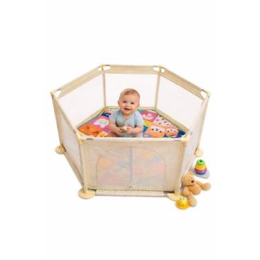 Imagem de Cercadinho para Bebê Portátil Infantil Rister Baby Colorido Chiqueirin