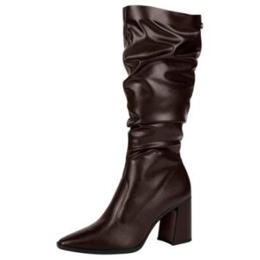 Imagem de Bota Feminina Salto Medio Bloco Fechamento Pratico Dakota-Feminino