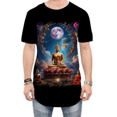 Imagem de Camiseta Longline Buda Universo Lótus Imortalidade 10 - Kasubeck Store