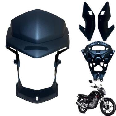 Imagem de Kit Frontal Farol Cg Fan 160 2016 até 2021 / Máscara Par de Bananinha 
