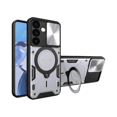 Imagem de Capa Magnética Híbrida De Metal Com Anel Para Samsung Galaxy S24 S23 S