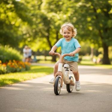 Imagem de Bicicleta Equilíbrio Marrom Sem Pedal Balance Bike Treino Aprender And