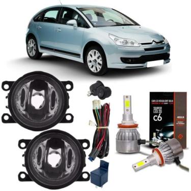 Imagem de Kit farol auxiliar citroen c4 hatch 2007 a 2013 e super led - BIBAS