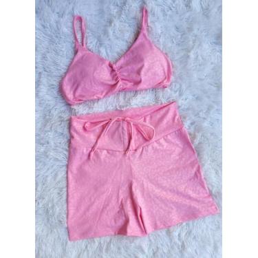Imagem de Short e Top com bojo Conjunto Academia Feminino Fitness - Pijamas Viço