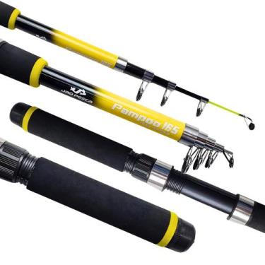 Imagem de Vara Telescópica Molinete JP Pampoo 1,65m Jaú Pesca, Amarelo