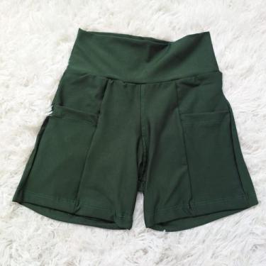 Imagem de Short Feminino De Academia Com Bolso Short Meia Coxa Treino - PIJAMAS 