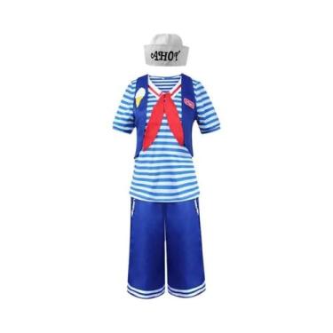 Imagem de Fantasia De Cosplay Adulto Robin Steve Harrington Camisa Calças Chapéu