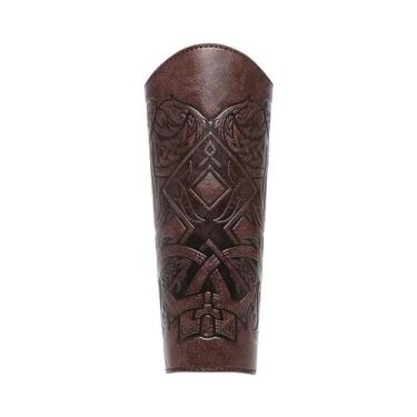 Imagem de Braceletes De Couro PU Estilo Medieval Punk Para Braço, Punho De Guerr