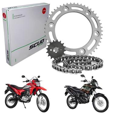 Imagem de Kit Relação Transmissão Bros 160 Xre190 Scud Com Retentor