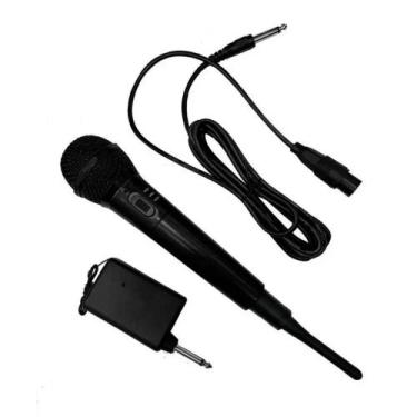 Imagem de Microfone Profissional Sem Fio Wireless 30m de Alcance Preto - 7899454