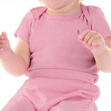 Imagem de Conjunto Bebê Kiko Body MC Happy Coelho Rosa Claro - 03668, M, Rosa