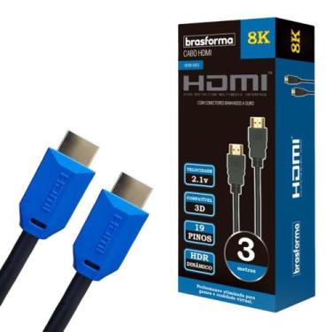 Imagem de Cabo HDMI 8K 3 metros - Brasforma HDMI-8003