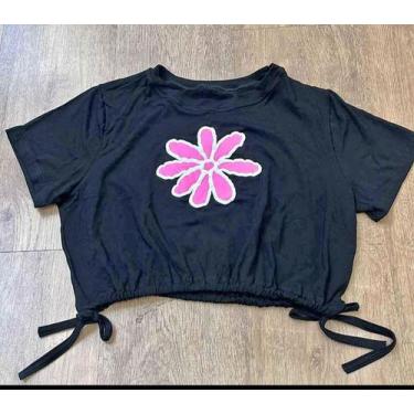 Imagem de cropped florido com regulagem - rob