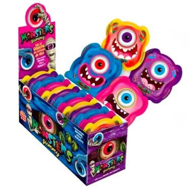 Imagem de Bala De Gelatina Gummy Monsters Dip Loko Caixa C/15x7g