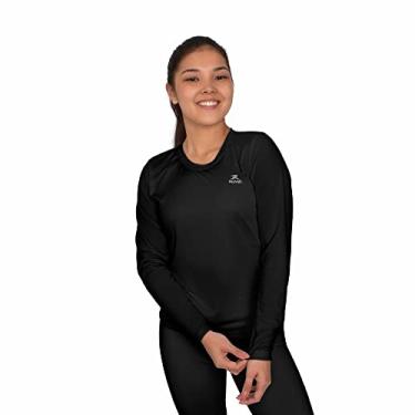 Imagem de Camisa Dry Basic LS Muvin – Manga Longa – Feminina – Proteção Solar UV50 – Camiseta Para Academia – Treino Funcional – Pilates – Yoga – Corrida – Ginástica – Fitness – Caminhada – Secagem Rápida (GG, Preto)