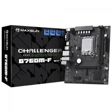 Imagem de Placa Mãe MAXSUN Challenger B760M-F WiFi, Chipset B760, Intel LGA 1700