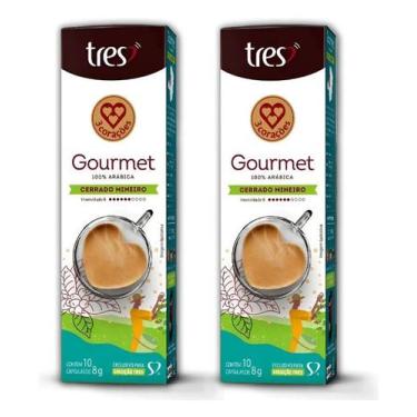 Imagem de Kit com 20 Cápsulas Café Expresso Gourmet Cerrado Mineiro 3 Três Coraç