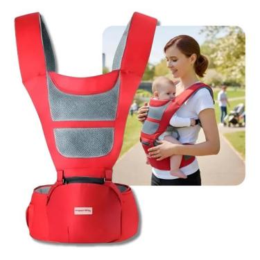 Imagem de Canguru Ergonômico para Bebê até 25kg com Assento de Cintura Cinza 6 P