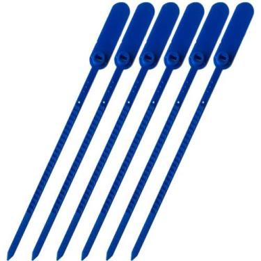 Imagem de Lacre Para Malote Numerado Escada Plástico Azul 23cm Com 100 Peças Tyk
