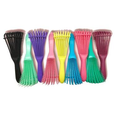Imagem de Escova Polvo Cachos Desembaraço Finalização Transição Capilar - Escova
