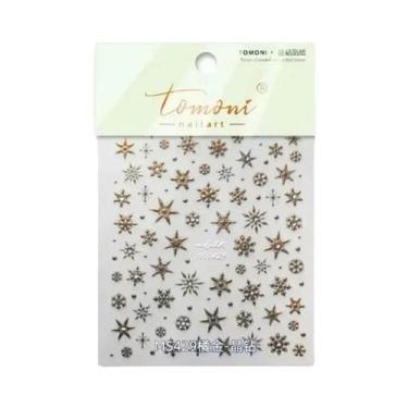 Imagem de Adesivos De Unha 5D Laser Com Floco De Neve De Strass Brilhante Para O