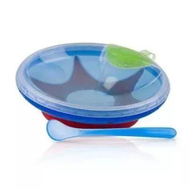 Imagem de Prato Térmico Com Ventosa Azul - Nuby