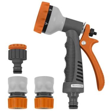 Imagem de Conjunto para Irrigação com engates rápidos e hidropistola 4 pcs - Tra