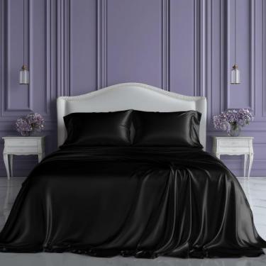 Imagem de Conjunto de roupa de cama SLEEP SANCTUARY King 15 cm Deep Pocket Satin