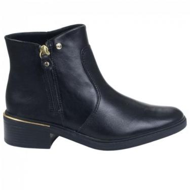 Imagem de Bota Casual Comfortflex Couro 2469301, Preto, 35