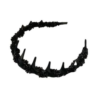 Imagem de Pente De Cabelo Feminino Marrom De Resina Com Dentes Ondulados E Desig