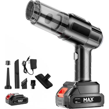 Imagem de Aspirador Portátil Soprador Recarregável Alta Potência Preto Tienda Online 12V