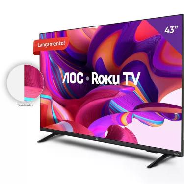 Imagem de Smart TV AOC 43S5135-78G 43 Full HD DLED Preto Roku TV Wi-Fi HDMI USB Bivolt