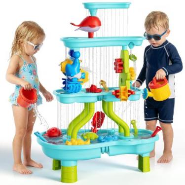 Imagem de Mesa de areia e água infantil de 4 níveis Eterfun para brincar ao ar l