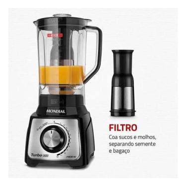 Imagem de Liquidificador Turbo Inox Mondial L-1400-LT 1400W 127V, 110V, Inox, L-