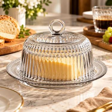 Imagem de Queijeira Cristal Milano 20cm Mesa Posta Hauskraft Premium - Hauskfraf