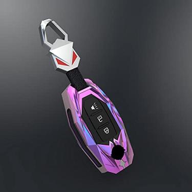 Imagem de YJADHU Porta-chaves de liga de zinco para chaveiro de carro tampa, adequado para Nissan Versa Maxima Rogue Armada Sentra Qashqai X-Trail Infiniti FX35 QX50, cor chave B