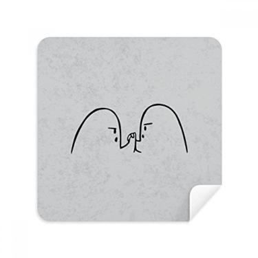 Imagem de Wrist Wrestling Black Cute Chat Happy Glasses Pano Limpador de tela Tecido de Camurça Pacote com 2