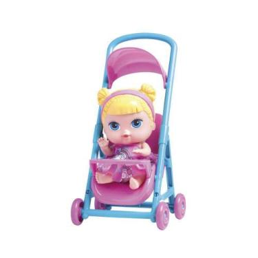 Imagem de Boneca Mini Babys 18cm Com Carrinho 338 - Super Toys (8092)