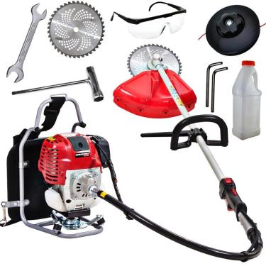 Imagem de Roçadeira Profissional Costal Kawashima KW330C4 Linha Plus 34cc Com Motor 4T á Gasolina Ideal Para Fazendas e Grandes Propriedades Rurais