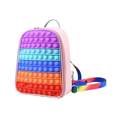Imagem de Dewadbow Mini mochila Pop Fidget para mulheres e meninas, bolsa de livros para material escolar (A3)