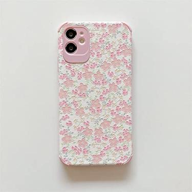 Imagem de Capa protetora para iphone 13 12 11 pro xs max xr x se 7 8 plus fashion bonito azul rosa floral flor fresca flor fresca capa para iphone 7 plus i8plus