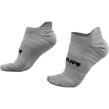 Imagem de Meia Curta para Corrida HUPI Running Pro Invisível Cinza Nardo