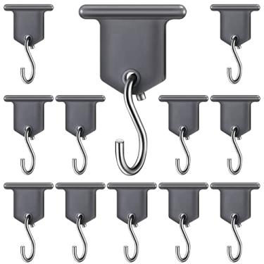 Imagem de 12 pares de ganchos para toldos de acampamento para toldos RV conjunto de ganchos em forma de S, cabides de luz para festa de Natal, acampamento, barraca, materiais internos e externos