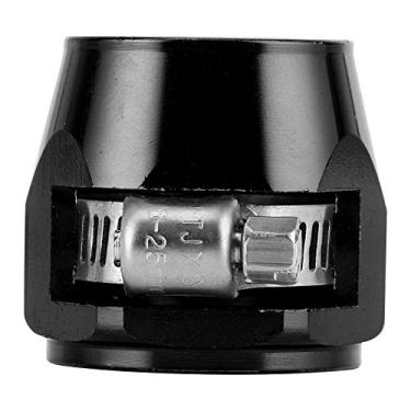 Imagem de Aramox Hose Finishing Clamp,12AN Aluminum Alloy Hose Finisher Clamp Connector Finishing Clip for Fuel/Oil//Gas/Air Flexible Tube(Black)