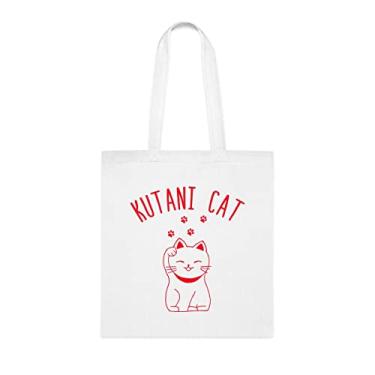 Imagem de Kutani Bolsa de gato Kutani, presente de sacola de gato Kutani, bolsa de ombro reutilizável para gatos Kutani, ideia de presente de cesta de Natal de aniversário, presente para ela,