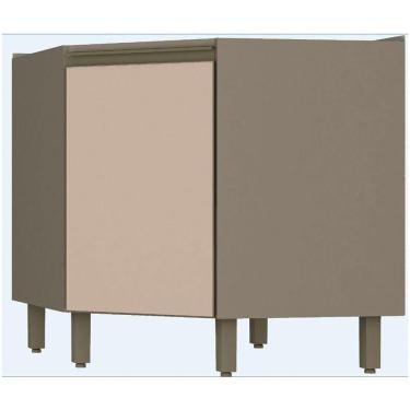 Imagem de Balcão Sem Tampo De Canto Obliquo Henn Duna/Cristal