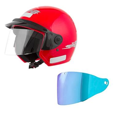 Imagem de CAPACETE ABERTO PRO TORK LIBERTY 3 SOLID VERMELHO TAM. 56 VIS. CAMALEÃO