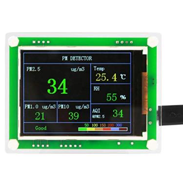 Imagem de Detector de qualidade do ar, monitor digital multifuncional de 2,8 polegadas PM2.5 detector de qualidade do ar AQI monitor de ar doméstico adequado para carro de escritório doméstico e ao ar livre