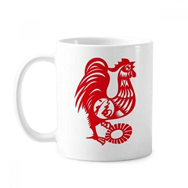 Imagem de Ano do galo animal China Zodíaco caneca cerâmica café porcelana xícara louça
