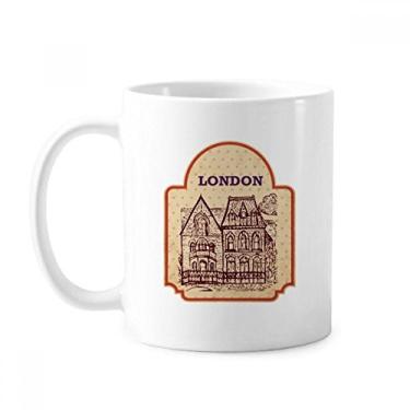 Imagem de Esboço de edifício Reino Unido Londres Caneca Cerâmica Copo de Porcelana de Café Louça